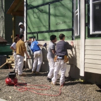 Volunteers at work